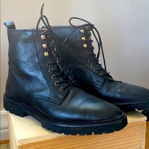 & Other Stories Lace Up Leather Boots